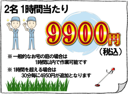 草むしり、草刈りの料金