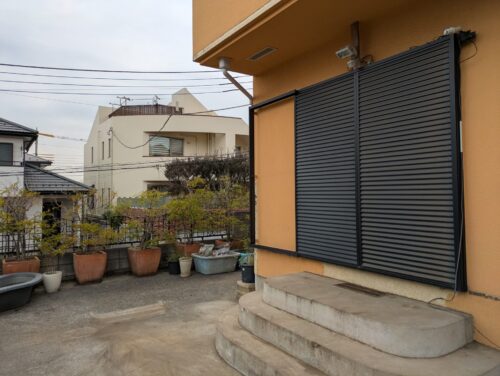 ウッドデッキの屋根解体処分後