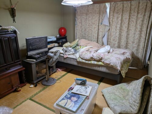 マンション遺品処分和室作業前