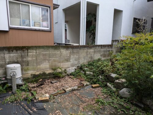 残置物処分、庭の大きい物置処分後