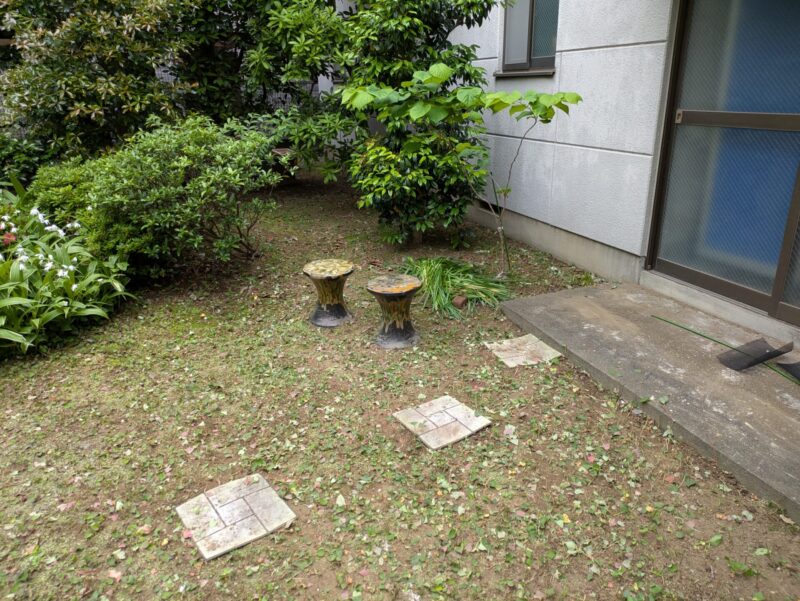 庭草むしり後2