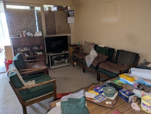 リビング作業前1