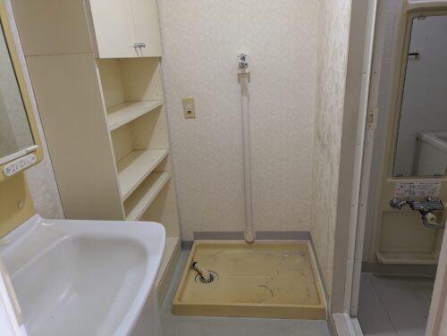 マンション残置物処分洗面所作業後