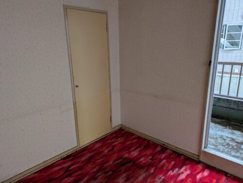 カーペット洋室残置物処分後