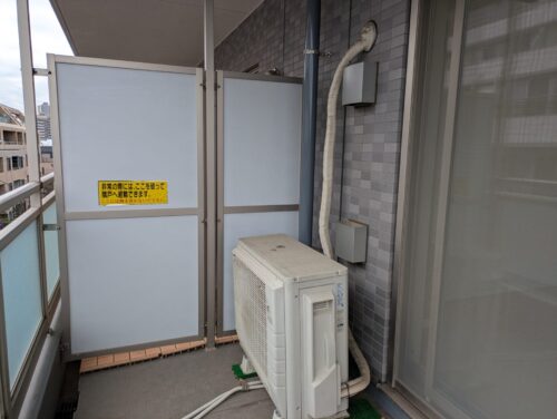 エアコン室外機取り外し前