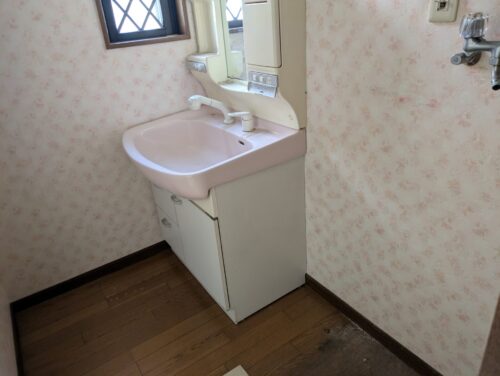 戸建て残置物処分洗面所作業後