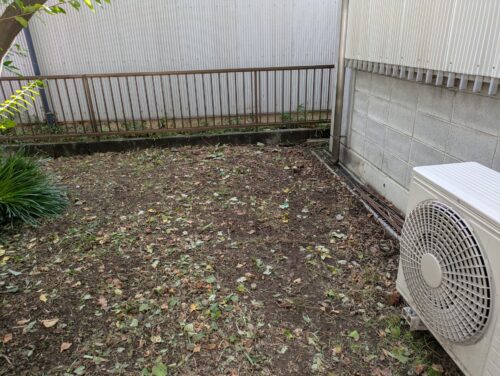 お庭南側草むしり後2