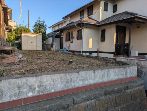 家周り南側伐採、草刈り後