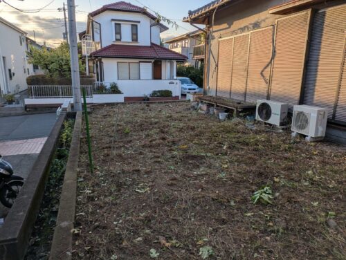 家周り南側庭伐採、草刈り後3