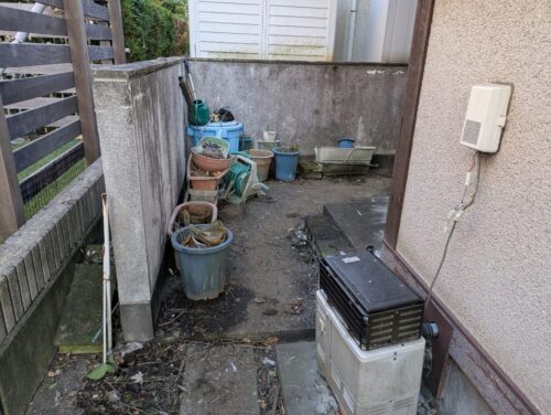 家周り北側角伐採、草刈り後