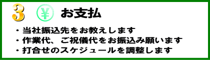 結婚式代理出席の手順3はお支払い