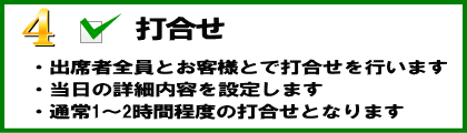 結婚式代理出席の手順4は打ち合わせ