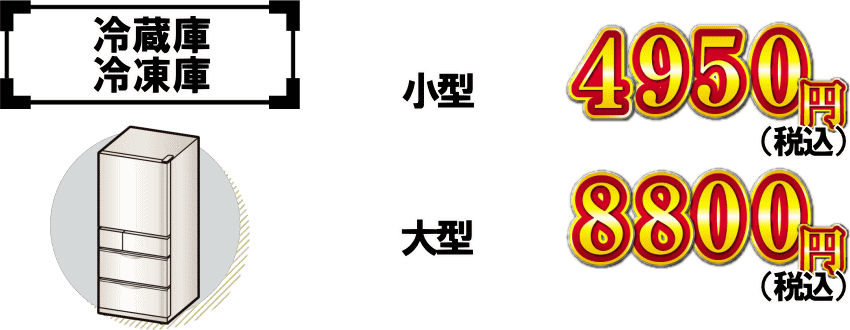 冷蔵庫・冷凍庫の処分料金